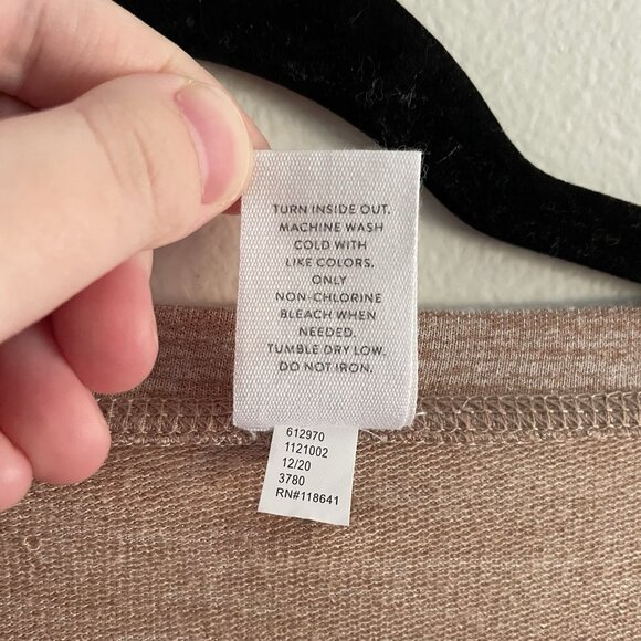 LIVI Lane Bryant Women 22/24 Tan Heather Short Sleeve Side Tie Tunic T-Shirt - Picture 8 of 10